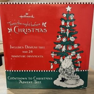Hallmark Twas the Night Before Christmas Advent Tree With Ornaments.